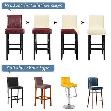 Stretch Bar Stool Covers for Counter Height Side Chair Covers 2Pcs
