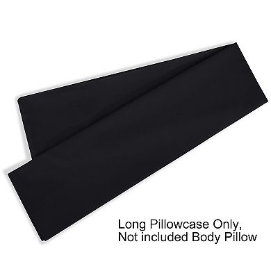 Cotton 250 Thread Count Solid Body Pillow Case Pillowcase with Envelope Closure Body 20" x 72"