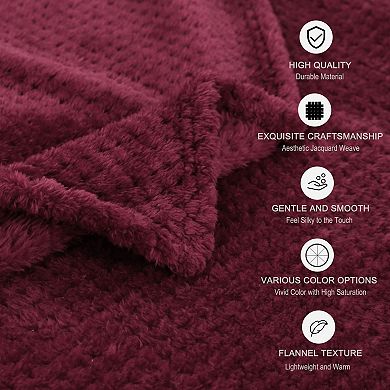 Lightweight Flannel Fleece Bed Blankets Fuzzy Plush 66"x90"