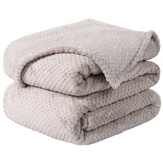 Lightweight Flannel Fleece Bed Blankets Fuzzy Plush 66"x90"