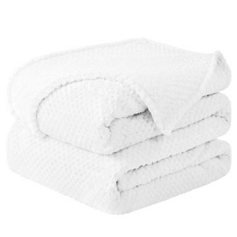 Lightweight Flannel Fleece Bed Blankets Fuzzy Plush 66"x90"