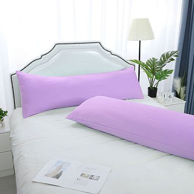 Set of 2 Body Pillow Covers Soft Microfiber for 90 Gsm Ployester Body 20" x 60"