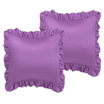 2 pc Satin Silk Pillow Cases Cover Housewife Cushion European 26" x 26"