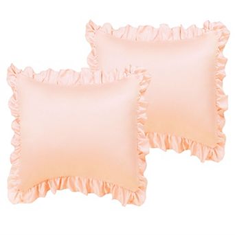 2 pc Satin Silk Pillow Cases Cover Housewife Cushion European 26" x 26"