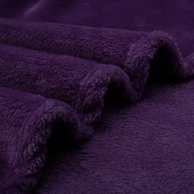 Fleece Flannel Throw Blanket Solid for Living Room Bedroom 70"x78"