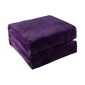 Fleece Flannel Throw Blanket Solid for Living Room Bedroom 70"x78"