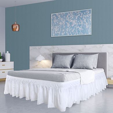 Polyester Brushed Bed Skirt with Elastic Dust Ruffles 16