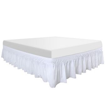 Polyester Brushed Bed Skirt with Elastic Dust Ruffles 16" Drop Queen 60" x 80"