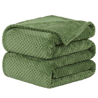 Soft Mesh Flannel Fleece Blanket Plush Full 70"x78"