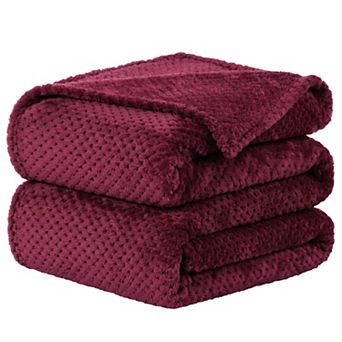 Soft Mesh Flannel Fleece Blanket Plush Full 70"x78"