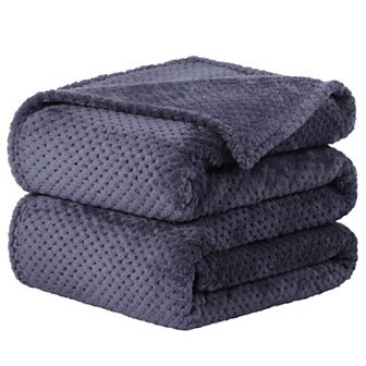Soft Mesh Flannel Fleece Blanket Plush Full 70"x78"
