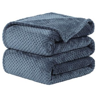 Soft Mesh Flannel Fleece Blanket Plush Full 70"x78"