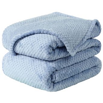 Soft Mesh Flannel Fleece Blanket Plush Full 70"x78"