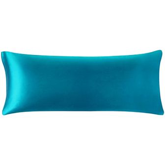 1 pc Luxury Silky Smooth Soft Long Satin Solid Pillow Case with Zipper Closure Body 20" x 60"