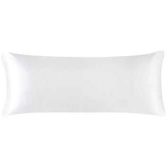 1 pc Luxury Silky Smooth Soft Long Satin Solid Pillow Case with Zipper Closure Body 20" x 60"