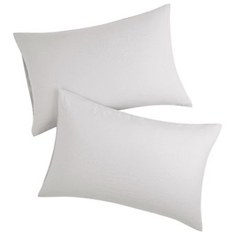 2 pc Brushed Pillowcases Washed Microfiber Envelope Closure King 20"x36"