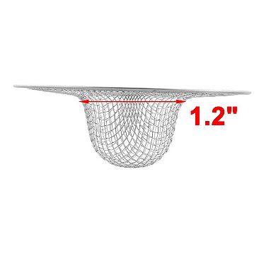 Home Kitchen Bathroom Mesh Hole Basin Sink Drain Strainer 4pcs Silver Tone