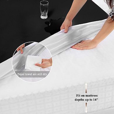 Mattress Cover Protector Waterproof All Around Bed Cover Full 75 x 54 x 14"(L*W*D)