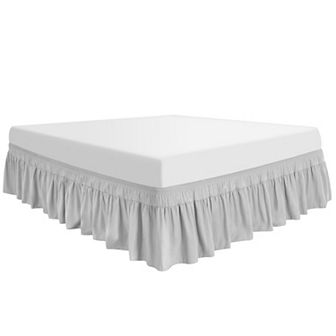 Polyester Brushed Bed Skirt Elastic Dust Ruffles 16 Inch Drop Full 54" x 75"