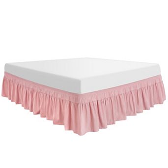 Polyester Brushed Bed Skirt Elastic Dust Ruffles 16 Inch Drop Full 54" x 75"