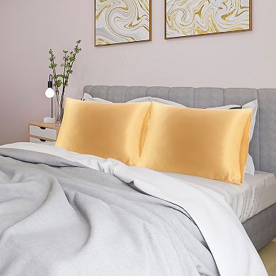 Luxury Satin Pillowcases Silky Set Of 2 King 20" X 36"