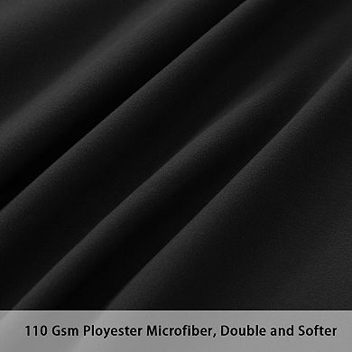 Zippered 100% Brushed Microfiber Polyester Soft Pillow Cases 2 Pcs King 20" X 36"