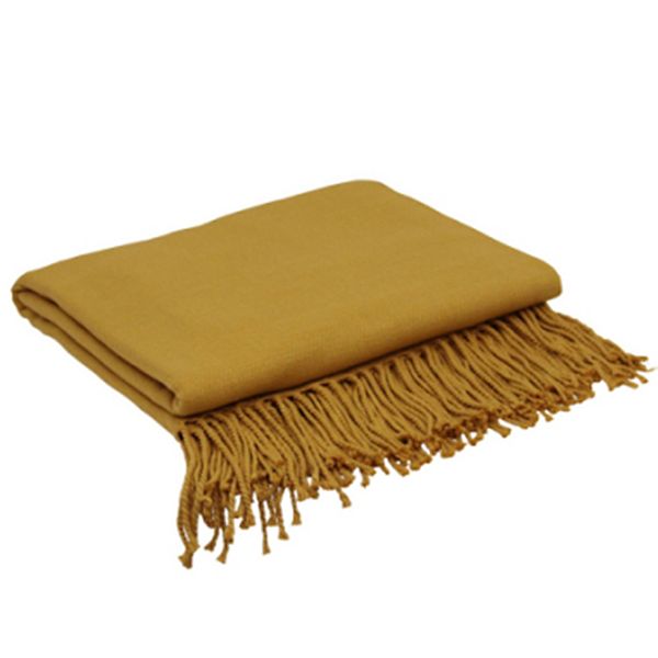 100 Acrylic Decorative Throw Blanket with Fringe 50"x65"