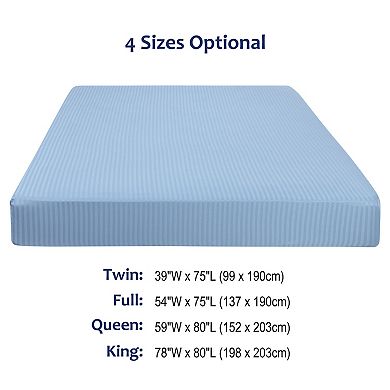 Soft 100GSM Striped Bed Fitted Sheets 16 Inch Deep Pocket Queen 59"W x 80"L