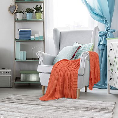 Cotton Knitted Blanket Throw Blanket 47"x70"