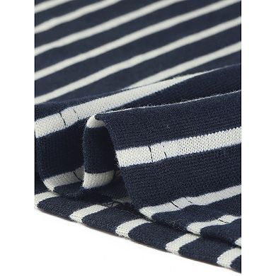 Women's Plus Stripe Long Sleeves Elastic Cuff Shirt