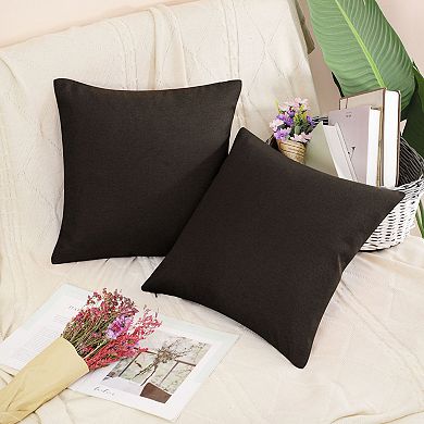 2 Pcs Waterproof Decorative Throw Pillow Covers for Home Garden Patio Tent Couch 18"x18"