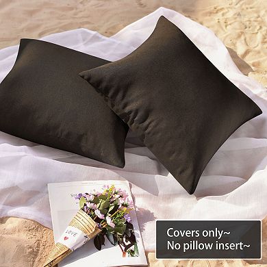 2 Pcs Waterproof Decorative Throw Pillow Covers for Home Garden Patio Tent Couch 18"x18"