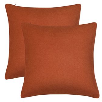 2 pc Waterproof Decorative Throw Pillow Covers for Home Garden Patio Tent Couch 18"x18"