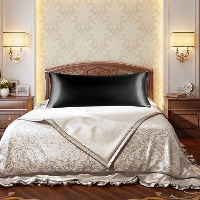 1 PC Luxury Silky Pillow Cover Luxury Long Satin Pillow Cases with Envelope Closure Body 20" x 60"