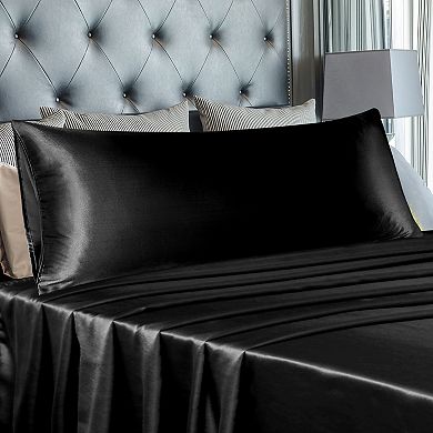 1 PC Luxury Silky Pillow Cover Luxury Long Satin Pillow Cases with Envelope Closure Body 20" x 60"
