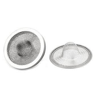 Bathroom Metal Net Hole Basin Sink Drain Filter Strainer Basket 2.8" Dia 6 pc Silver Tone