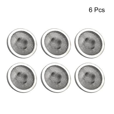 Bathroom Metal Net Hole Basin Sink Drain Filter Strainer Basket 2.8" Dia 6pcs Silver Tone