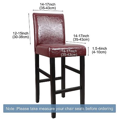 Stretch Bar Stool Covers for Counter Short Back Chair Slipcovers 4Pcs