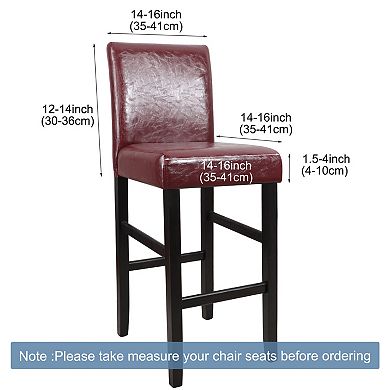 Stretch Bar Stool Covers for Counter Short Back Chair Slipcovers 4Pcs