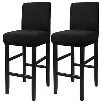 Stretch Bar Stool Covers For Counter Short Back Chair Slipcover