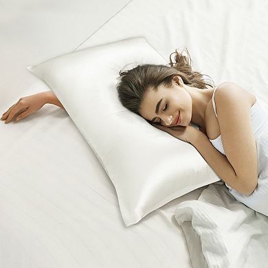 1 Pc 19 Momme Silk Pillowcase with Hidden Zipper King 20" x 36"