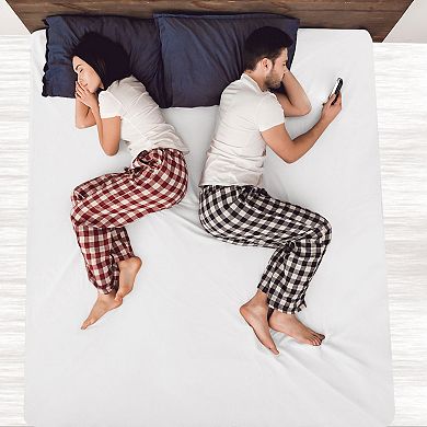 Breathable Fitted Sheets Durable Comfortable Bottom Shee15" Large Pocket Cotton Full 74" x 53"(L*W)