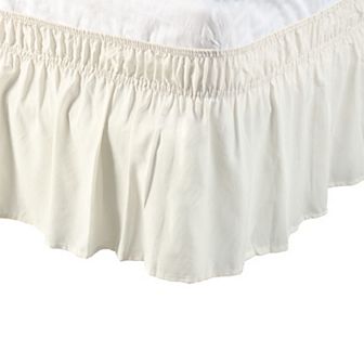 Bed Skirt Polyester Wrap Around Dust Ruffle 15 Inch Drop Elastic Bedding Bed King 78" x 80"
