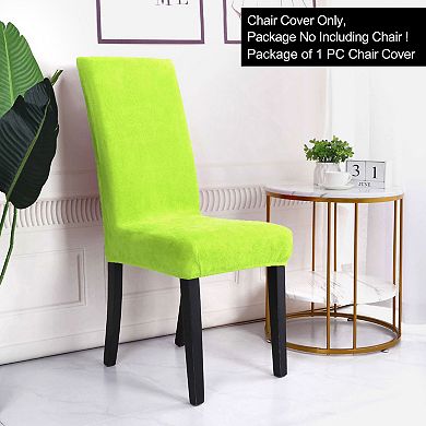 Plush Stretch Removable Dining Chair Cover Seat Slipcover
