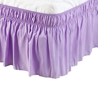 Base Valance Sheet Polyester Wrap Around Dust Ruffle 15" Drop Elastic Bedding Full 54" x 75"