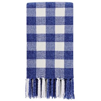 Chenille Throw Blankets Tassel Plaid Throw 50"x60"