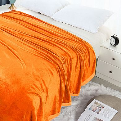 Flannel Fleece Blanket for All Seasons, Wide Hemmed Luxury King 90"x108"