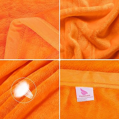Flannel Fleece Blanket for All Seasons, Wide Hemmed Luxury King 90"x108"