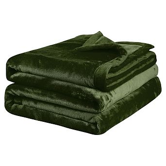 Flannel Fleece Blanket for All Seasons, Wide Hemmed Luxury King 90"x108"