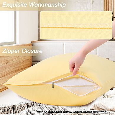 Pillow Cases Zipper Covers Egyptian Cotton For Hair and Skin 20"x72"